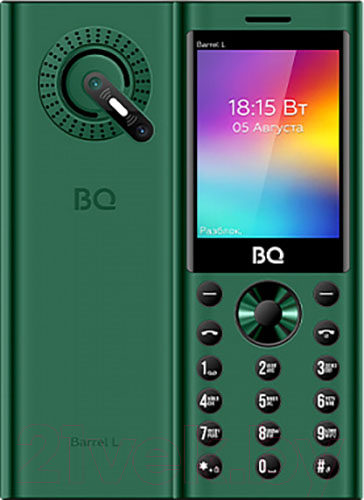 Мобильный телефон BQ 2458 Barrel L (черный/зеленый)