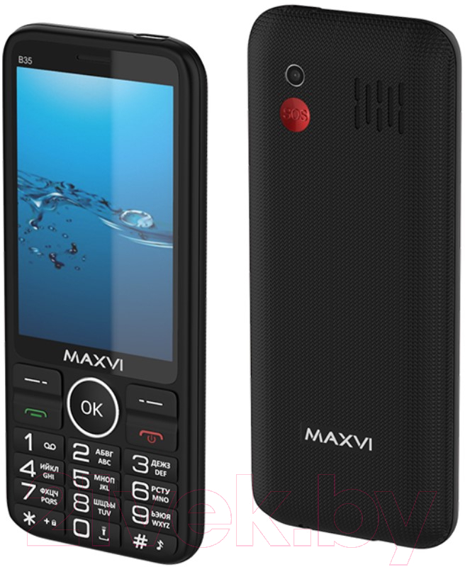 Мобильный телефон Maxvi B35 (черный+ЗУ)