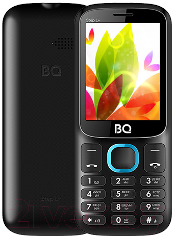 Мобильный телефон BQ Step L+ BQ-2440 (черный/голубой)