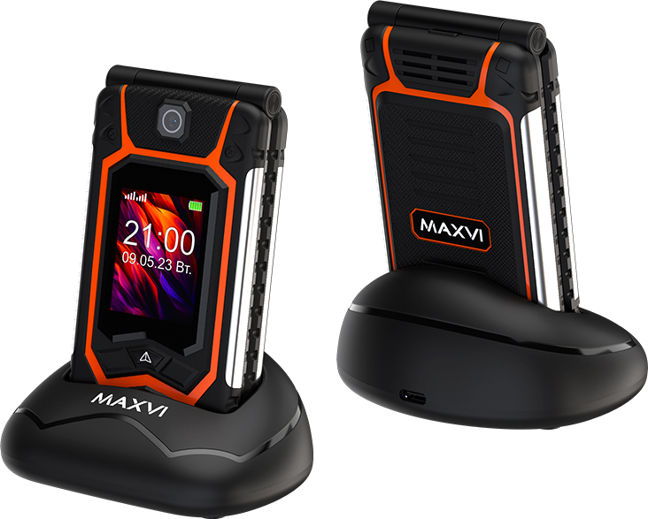 Мобильный телефон Maxvi E 10ds (оранжевый)