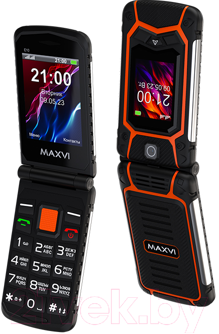 Мобильный телефон Maxvi E 10 (оранжевый)