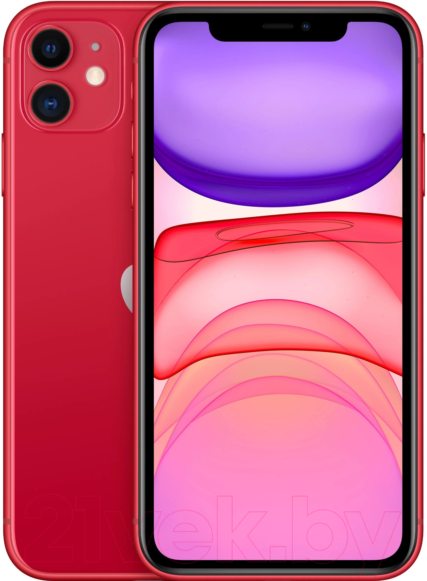 Смартфон восстановленный Apple iPhone 11 64GB Flip Грейд A+(Q) (красный)